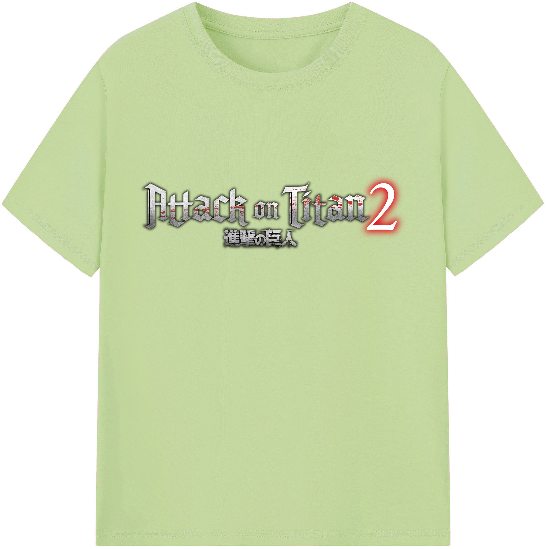 （画像用） 進撃の巨人 Attack on Titan 綿100％半袖Tシャツ（フロントプリント）